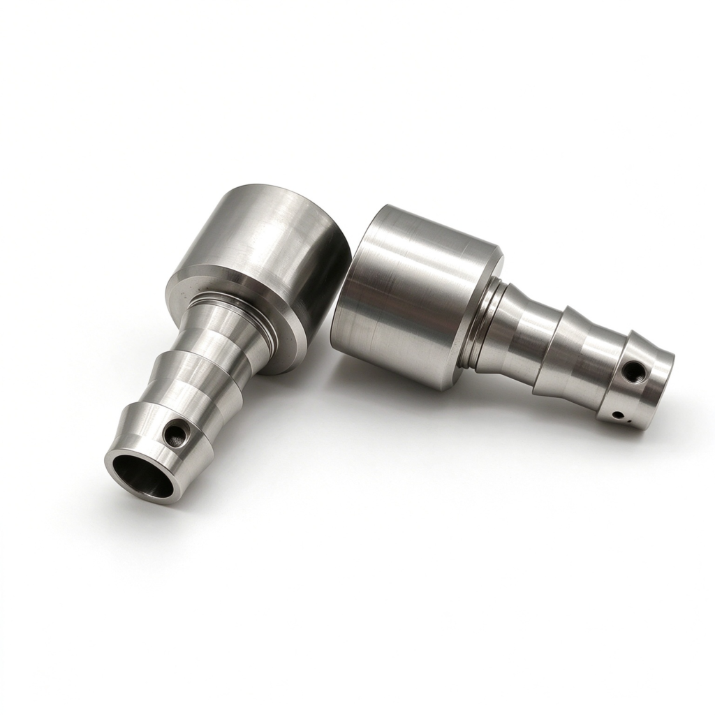 custom‑titanium‑hydraulic‑connector‑valve‑spool